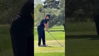 Golfer golfing
