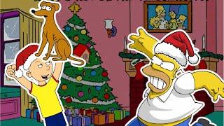 Caillou Vs The Simpson's Dog Santas Little Helper