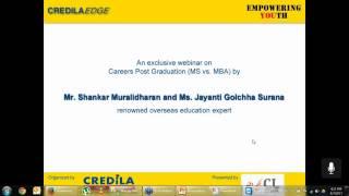 CREDILA EDGE presents an exclusive webinar on Careers Post Graduation