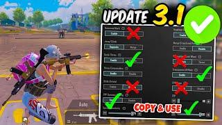 Update 3.1 PUBG MOBILE BEST SETTINGS & SENSITIVITY 2024COPY & USE+CODE | PUBG MOBILE / BGMI