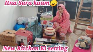 New kitchen ka itna Sara kaam || Sab ko akely set Kiya || Alishba Amir daily vlog