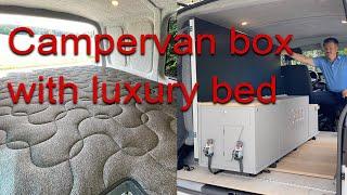 Camper box with luxury bed - installed in any van in 3 minutes. Every van is a campervan!