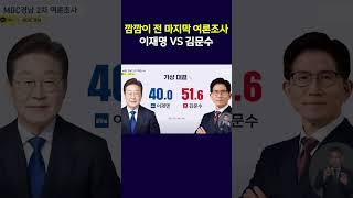 '깜깜이' 전 마지막 여론조사 이재명 VS 김문수