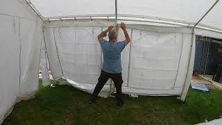 Setting Up A 13" x 20"  (4 x 6 M) Party Tent Marquee With Lights & Flooring - (Complete Tutorial)