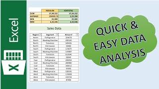 Excel Subtotal Function Tutorial - Data Analysis