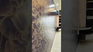 Short Video Wall Texture Design in Living Room || Mandir Design #shortvideo #siddhahappyville