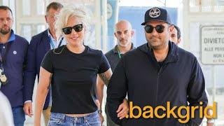 Lady Gaga and her boyfriend Michael Polansky were spotted at Venice's Marco Polo Airport