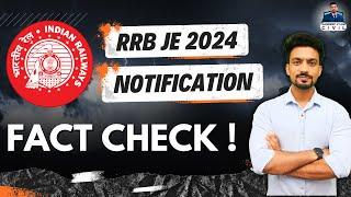 FACT CHECK - RRB JE 2024 NOTIFICATION #sandeepjyani