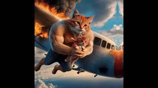 Plane crushed #capcut #catlover #cat #cutecat #ytshorts #cute #foryou #treanding #kitten #catking