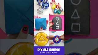 How to make All the DIY games from squid game #shorts #squidgame #diy #craft #challenge