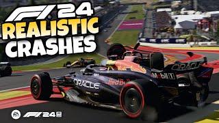 F1 24 REALISTIC CRASHES