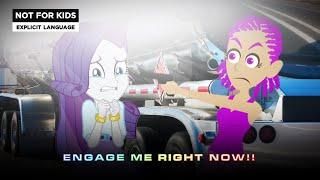 Violy Steals a Gas Truck and Kidnaps Rarity/Grounded