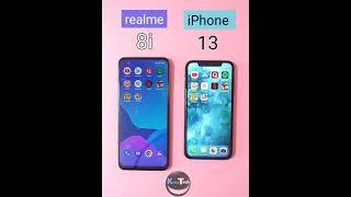 realme 8i vs iphone 13$peed Test#shorts