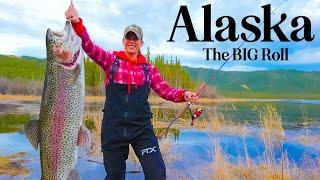 Wild Alaskan Rainbow Trout over Open fire {Catch Clean Cook} Driving through Destruction Bay!!!