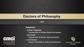 CMCI Faculty Present the 2021 Doctor of Philosophy Graduates