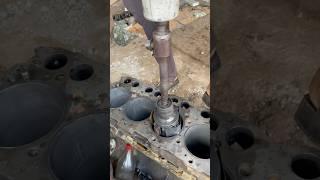 mechanical expert engine sleeve polish | honing #shortsfeed #mechanic #engineblock #liner #honing