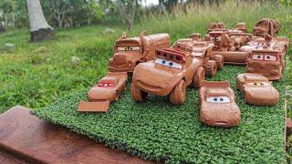 Clean up muddy minicars & disney car convoys! Play in the garden