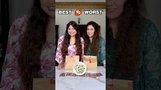 Best vs. Worst Rated White Sauce Pasta challenge! *GONE WRONG* #foodchallenge #thakursisters #shorts