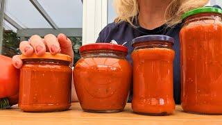 Tomatensauce wie in Italien ️ auch für den Winter einkochen! Leckere Tomatensauce Rezept