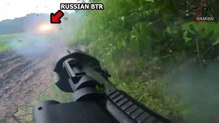  Ukraine War - Ukrainian Foreign Legion Fighters RGW-90 Ambush On Russian BTR | Helmet Cam