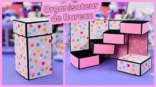 ORGANISEUR DE BUREAU DIY - TOUR DE BOÎTES - BRICOLAGES EN PAPIER