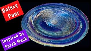 Galaxy Straight Pour~Acrylic Pour~Inspired by@SarahMackArt~94