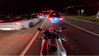 YAMAHA R7 POV NIGHT RIDE 4K | FULL EXHAUST | TUNED