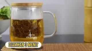 Teapot Infuser Gelas Saringan Kaca