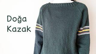 Doğa Kazak | Alttan Başlanan Kolay Dikişsiz Yetişkin Kazak Yapımı | Simple Bottom Up Raglan Sweater