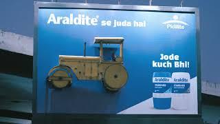 Araldite | Road Roller on a Billboard