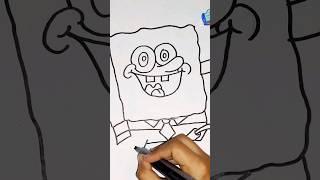 Cute ️ Draw Spongebob #spongebob #artonline #ytshorts #trendingshorts #virashorts