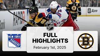 NHL Highlights | Rangers vs. Bruins - February 1, 2025