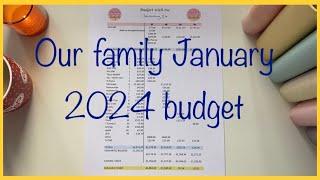 Our family budget for January 2024 * High Income * Budgeting for better financial future 