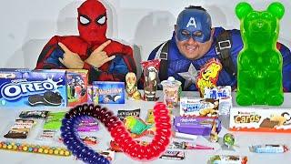 Guess The Candy Challenge With Superheroes