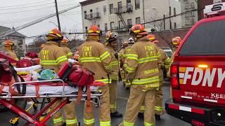 FDNY BOX 3091 - BRIEF LIMITED VIDEO OF THE FDNY ON SCENE OF A 3RD ALARM FIRE ON SEDDON STREET, BRONX