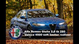 Alfa Romeo Giulia 2.0 tb 280 Veloce 4500 soft limiter redline!