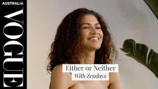 Zendaya plays 'Either or Neither' with Vogue Australia