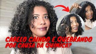 QUANDO A QUEDA E QUEBRA DE CABELO É POR CAUSA  DA QUIMICA