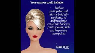 Answering the Pageant Question  with The Tiara : Why do you want to Participate in this Pageant?