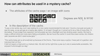 Attributes and Geocaching Mystery Puzzles