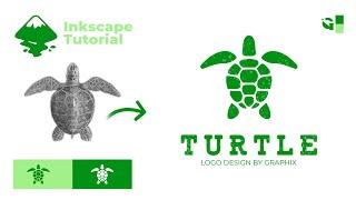 Inkscape speed art | Turtle Logo Design | Inkscape Tutorial 2021 |  inkscape vector