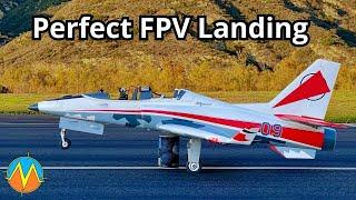 FPV RC Jet Precision Landing Drills Using Head Tracker & Reflex Sight  