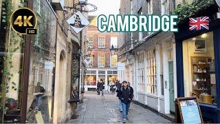 Cambridge UK  Walking Tour February 16, 2024 4K HD