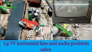 CRT Lg TV horizontal line and audio problem solve Altaf Electronics