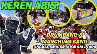 KEREN!! Penampilan Drumband & Marching Band Tingkat SMA/SMK Kabupaten Toraja Utara | Motovlog Toraja