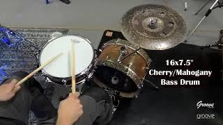 DEMO - 16x7.5" Bass Drum + 12x4" Snare + Cymbal Stack!