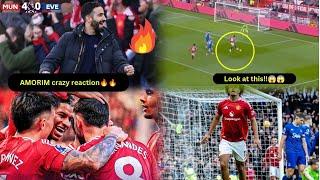 Wow!! AMORIM crazy Reaction On Rashford! It's Unreal! man UTD 4-0 Everton  unstoppable!#manutdnews