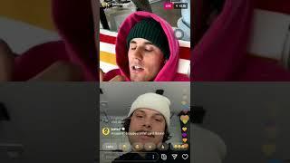 JUSTIN BEIBER & AUSTON MATTHEWS INSTAGRAM LIVE(APRIL 05)