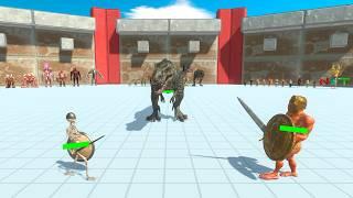 1v1v1 Infernals vs Carnivore vs Humans - Animal Revolt Battle Simulator