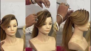 Horizontal multiple flicks front hairstyle tutorial for beginners by || kuldeep hairstylist ||